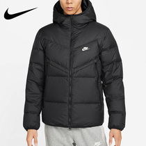 Nike Nike Mens Coat 2021 Autumn New Windproof Hooded Sports Down Jacket DD6796-010