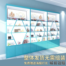 Skin care products cosmetics display cabinet with light back cabinet Beauty salon product display container nail art bag shelf customization