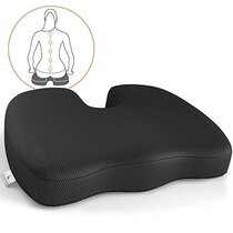 Memory Foam Orthopedic Seat Cushion - Helps with Ta