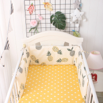 Crib bed circumference Anti-collision walled full cotton newborn Removable Wash Four Seasons Universal Pure Cotton Baby Bed Bedding Kit