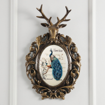 TV background wall decoration pendant wall decoration restaurant porch wall decoration Zhaocai deer head wall hanging living room wall decoration