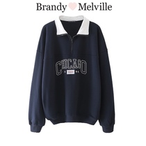 brandymelville new Chicago embroidered top bm sweater loose oversize coat women spring and autumn