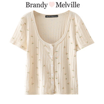 brandymelville womens dress 2022 new t-shirt short blouses with short sleeves bm knit cardiovert