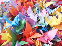 Spot handmade origami thousand paper cranes Finished candy color pure porn Life Day gifts over 50 yuan