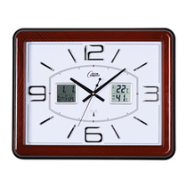 Combus clock living room bedroom creative wall clock silent scanning temperature and hygrometer third generation smart radio clock
