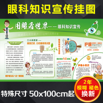 Ophthalmic knowledge publicity wall chart glasses shop ophthalmology prevention myopia vision health care publicity poster wall stickers decorative painting