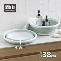 Frost mountain household washbasin Plastic folding basin Student dormitory laundry basin Foot wash basin Portable travel basin