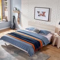 Quanyou home double bed 1 8 meters modern simple single board bed Nordic bedroom suite furniture 801C