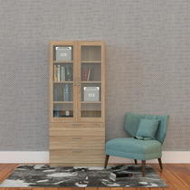 Feimei Custom Imported Agrid S1-02 Bookcase Original Oak 60 Colors Modern Simple Style