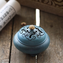  Pure copper three-legged aromatherapy stove sandalwood stove Antique burning blue plate incense burner incense burner incense insert incense holder Household indoor