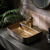 Toilet golden counter basin splash-proof wash basin single basin courtyard pool basin balcony basin household basin