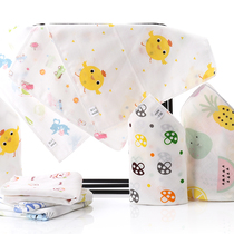 5 strips of 4-layer baby pure cotton gauze Child towels Saliva Towel Full Cotton Soft Little Towel Square Towel Handkerchief
