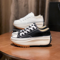 Xiao Zhe with the same shoe joint famous thick-bottomed canvas shoes women winter plus velvet casual shoes increase Sports low-top shoes