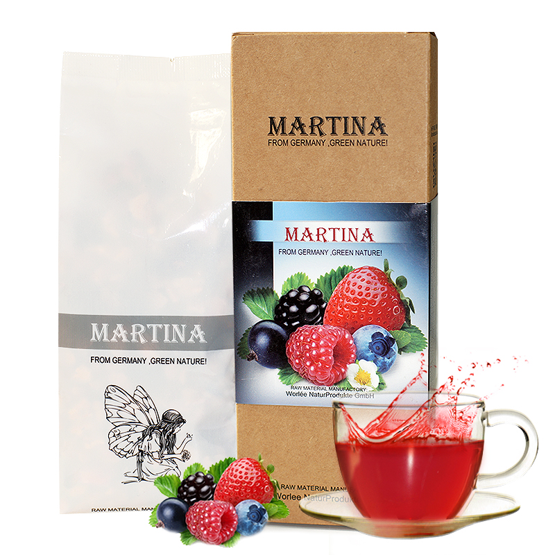 Martina Rum Fruit, Wine, Flower Tea Box Fruit Tea, Raspberry, Rose, Eggplant, Strawberry Granule, Tea Lo Shenhua Tea