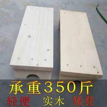  Short stool Home Waterproof Laundry Bench Solid Wood Stools minimalist Flower Pot children Dwarf Bench Solid Wood Big Plate