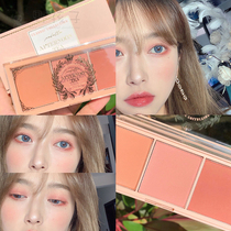 South Korea im meme three-color afternoon tea blush high-gloss three-in-one disc nude makeup natural ins Super fire female