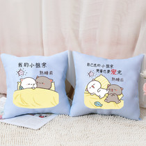 Cross stitch 2020 new thread embroidery living room pillow couple a pair of cute cartoon sofa handmade 2021 own embroidery