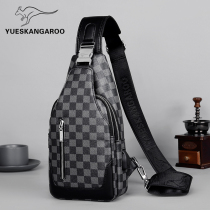 Lesen Kangaroo Genuine Leather Skew Satchel Brooch Chest Bag Fashion Gine Casual Waterproof Backpack 2022 New Hanging Bag