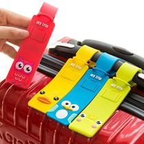 Travel cartoon luggage tag travel supplies tie rod luggage tag cute plane check-in tag card