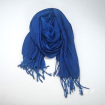 Guizhou batik scarf custom pure blue indigo plant dyeing plate blue root dyeing non-heritage process jacquard pattern