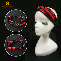  Amy dance costume headscarf Wild female velvet milk silk hairband hair accessories Ethnic style pullover face washing Latin headdress