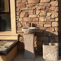 Column washbasin household floor-to-ceiling courtyard garden toilet room balcony integrated pool stone outdoor wash basin