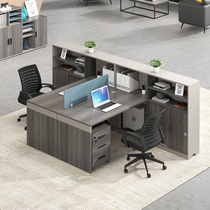 Staff office table and chair combination simple modern finance room furniture screen staff station Double 4 four people working space