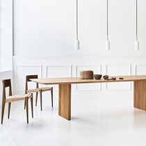 Nordic solid wood simple conference table long table modern designer creative shaped log training negotiation table