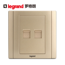 Rogrand tcl switch socket Meihan champagne gold 86 wall power panel two-digit telephone socket