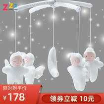 Baby bedside hanging Bell Angel bear bed Bell Educational toy infant music rotating cloth hanging Bell with bracket