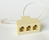  Telephone line with line 1: 3 Telephone line 1: 3 adapter distribution box Junction box one to three lines