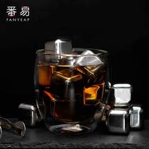 Stainless steel ice cube 304 metal iron ice cube Household frozen ice cube Whiskey ice wine grain Beer ice artifact
