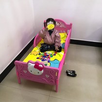Childrens plastic bed kindergarten cartoon shape boys and girls nap lunch break bed with guardrail single princess bed