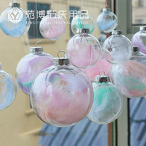 Christmas kindergarten shopping mall shop window decoration jewelry shop ceiling roof creative hanging decoration winter atmosphere layout