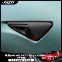 Suitable for Tesla Model 3 Y X S true carbon fiber leaf panel camera case sticker modification accessories