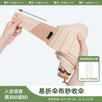 The umbrella is easy to fold the bygonal bygone BM 641 and easy to recover the umbrella black - UV shade female sunscreen