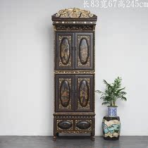 Late Qing Republic period Sketching Cabinet Old Bookcase Tea Cabinet Tea Cabinet Old Cabinet Folk Ancient Old Objects Ancient and Antique Collection