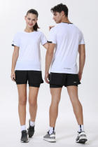 Quick-dry running T-shirt custom logo summer sports half-sleeve men and women with the same personality marathon team uniform DIY