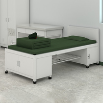  Nai Gao Steel single bed Dormitory standard Camping camping bed with storage iron bed with under-bed cabinet Single bed 90cm