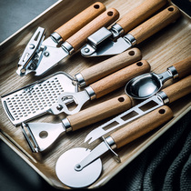 Stainless steel Kitchen Tools 7 Pieces Home Openers Press garlic Garlic Instrumental peeler digging ball spoons gouging machine openers