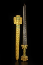Master Ji Satoshi master of arts and crafts of Zhejiang Province made unopened edge Western Zhou-style light sword