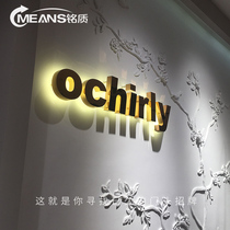 Door head luminous character sign making logo lamp custom Billboard door advertising signature character metal back glowing