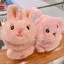 Children cute rabbit puppy girl boy winter warm earmuffs Princess baby ear warm earmuffs