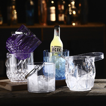 Bar ice bucket plastic ice block ktv ice grain bucket household red wine champagne acrylic ice bucket ingot bucket commercial