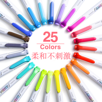 Victory highlighter fluorescent marker pen students use tasteless candy color double-headed marker pen color pen bright light rough stroke key endorsement artifact silver light note special pen