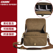 Carden micro single camera bag vintage canvas single reverse bag digital camera bag shoulder diagonal photo bag Hand bag