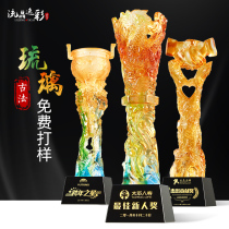 Glass trophy customization high-grade creative Crystal Love Doctor Nurse trophy Anniversary Souvenir opening custom]