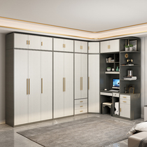 Corner wardrobe home bedroom desk integrated with dressing table 90 degree Diamond Type l cloakroom wardrobe