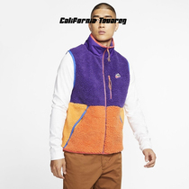  NIKE Nike mens fleece warm vest stitching casual fashion velvet vest CD3143-547