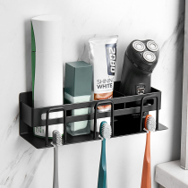 Toothpaste Toothbrush Shelf 304 stainless steel washroom Leaching mouthwash cup free of perforated electric toothbrush containing frame